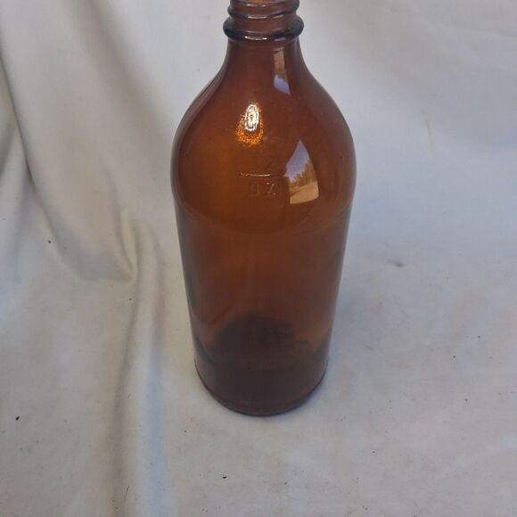 Lot of 2 Vintage Amber Glass Bottles 32oz & 1949 Beer Bottle w/ Original Cork - Picture 7 of 9